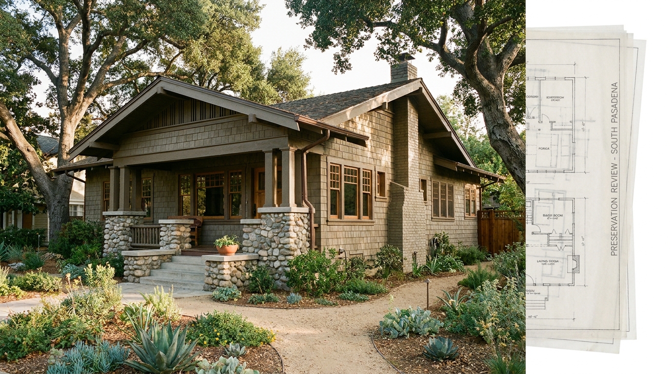 Historic South Pasadena Craftsman home undergoing sensitive preservation