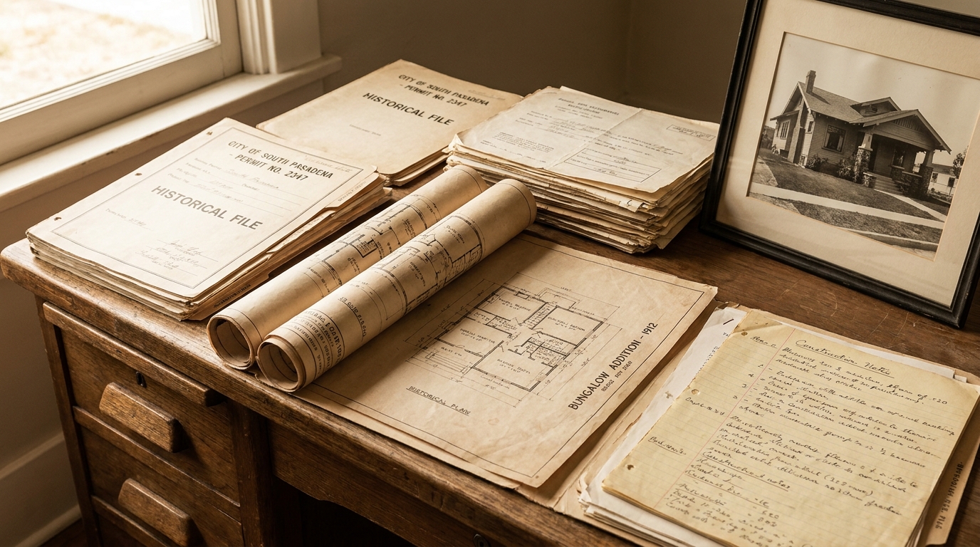 Historic building permits used to research South Pasadena house history