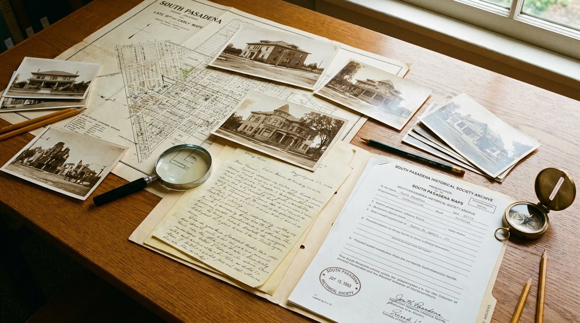Historic maps and archives of South Pasadena
