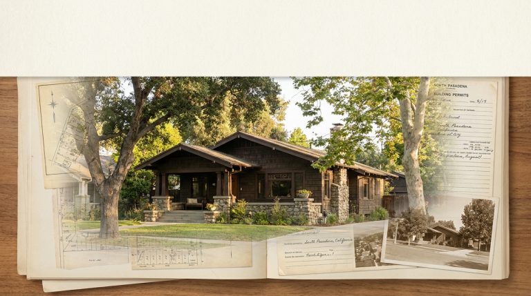 South Pasadena house history research with historic home records and maps
